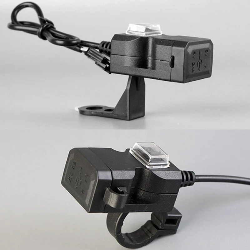 12-24V Dual USB Motorcycle Handlebar Phone Charger Socket Waterproof Switch Mounts V-Best | Автомобили и мотоциклы