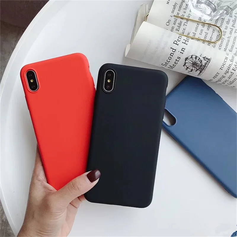 Модный матовый Силиконовый чехол для Xiaomi mi 9 SE 8 Lite A2 A1 Capa для Red mi 6 Pro 6A 5 Plus 5A 4X 4A милый резиновый чехол карамельного цвета