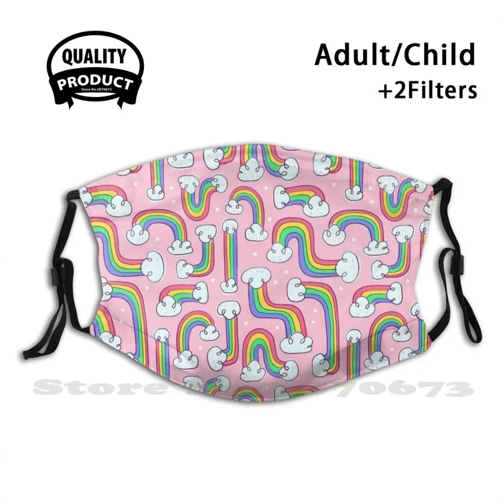 

Pride Rainbows Fashion Mouth Masks Filter Adult Kids Face Mask Pride Rainbows Pattern Repeat Creative Cute Kids Adults Red