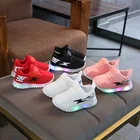 Детские кроссовки со светодиодной подсветкой, детская повседневная обувь для мальчиков, кроссовки со светящимся светом, спортивная обувь для девочек, От 1 до 6 лет