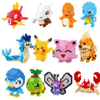 pok%c3%a9mon new small particle building blocks pikachu small animal model educational game puzzle childrens teaching toy