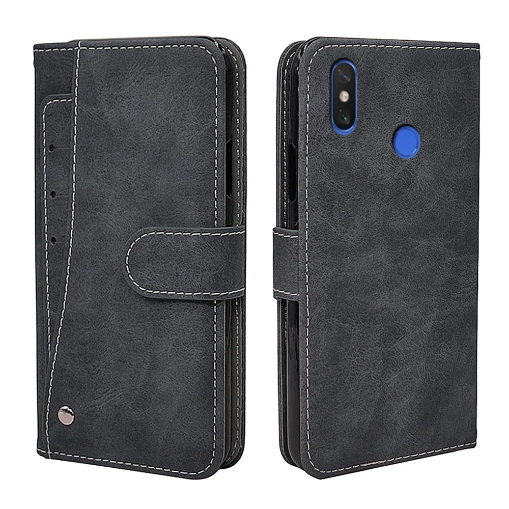 Luxury Vintage Case For Xiaomi Mi Max 2 3 Case Flip Leather Silicone Wallet Cover Business Fundas Card Solts