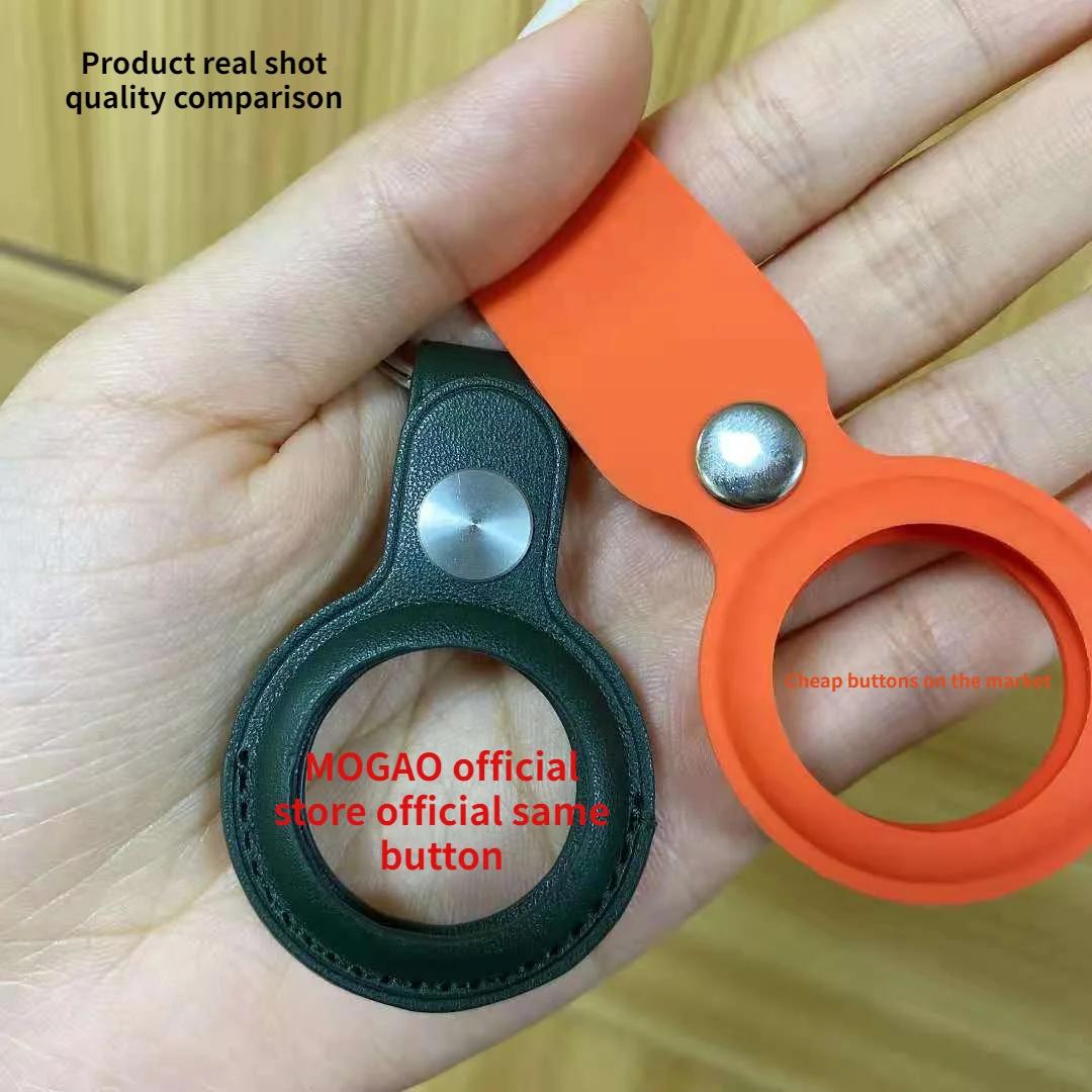 

Airtag Protective Leather Case Anti-Lost Tracking Dog Cover is for Apple Official Airtags Metal Buckle Key Ring