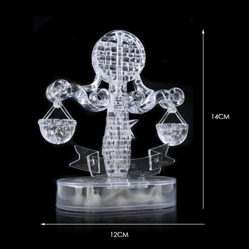 3D Twelve Constellation Crystal Puzzle Diy Building Blocks Educational Toys Self-Installing Lighting Libra | Игрушки и хобби