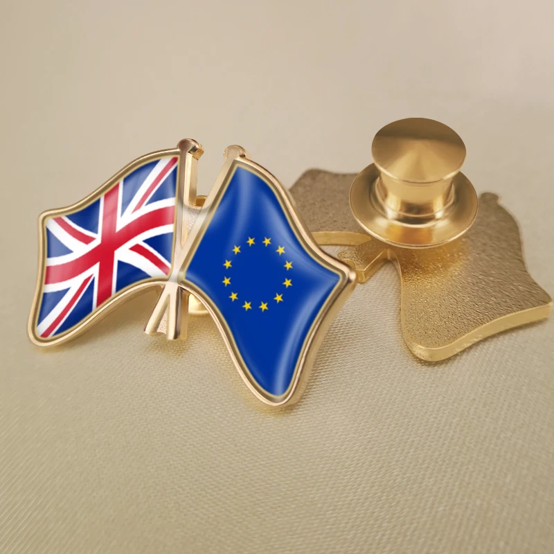 Европейский союз и Великобритания перекрестные двойные фотообои брошь |