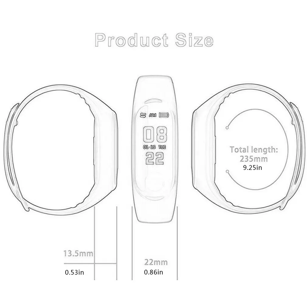 

M3 Wireless Color Screen Heart Rate Waterproof Sports Smart Bracelet Sleep Monitor Fitness Tracker Sport Watch Smart