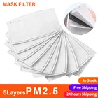 2-200 шт. 5-слойная фильтрующая маска PM2.5, бумажная маска с активированным углем, маска для рта для взрослых и детей, одноразовая Защитная маска для лица