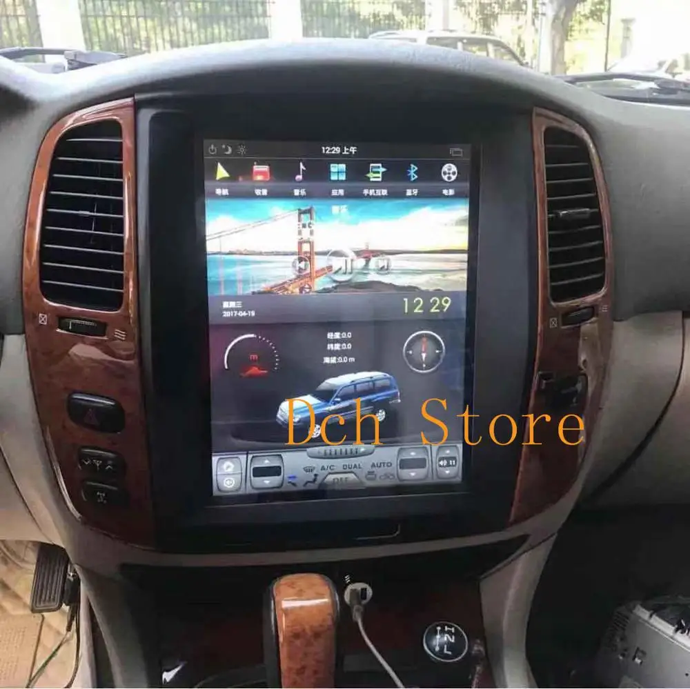 Автомобильный DVD плеер tesla style 12 1 дюйма Android 9 0 GPS навигация для TOYOTA LAND CRUISER LC100 lexus LX470