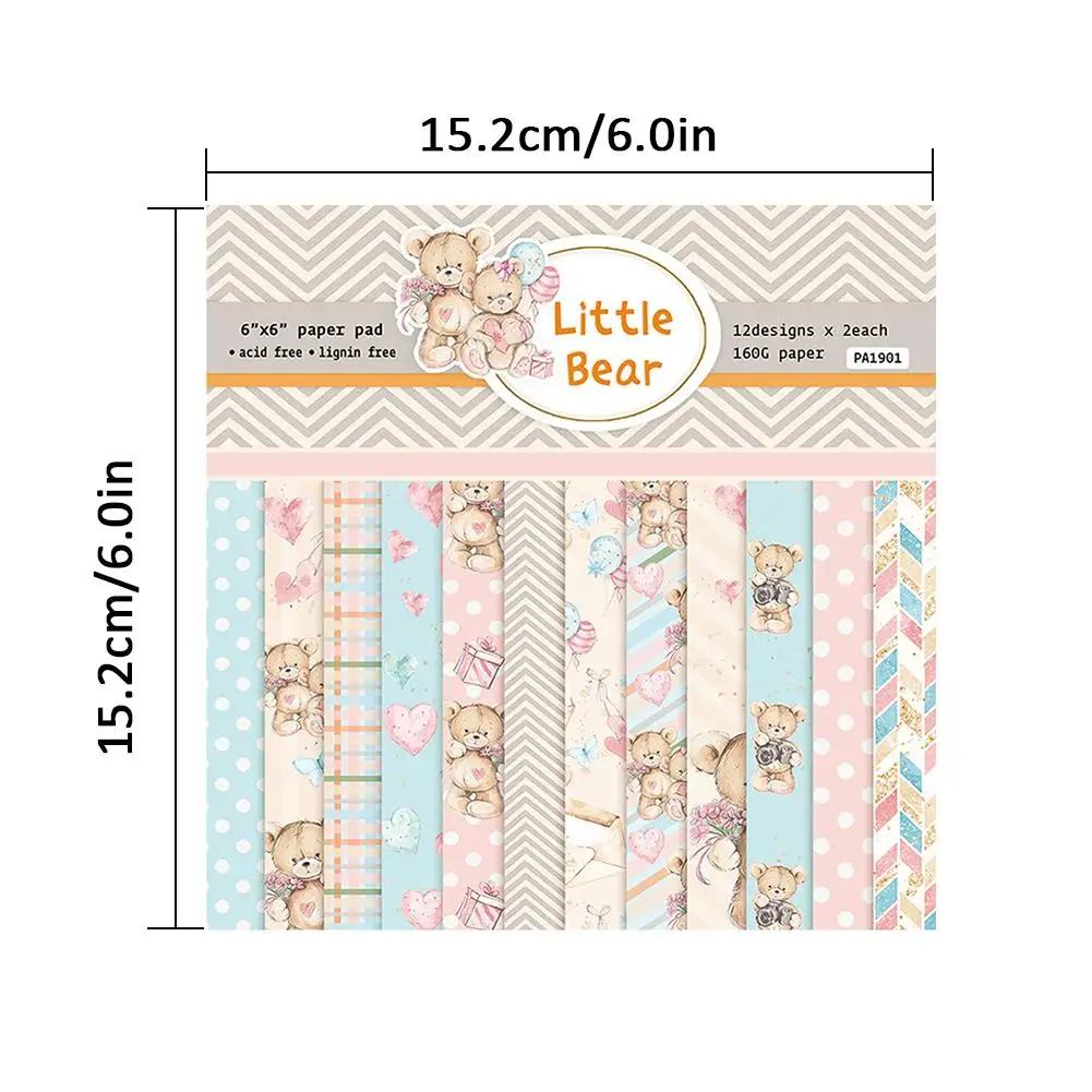 24 шт./компл. Бумага ремесла Сделай Сам фото альбом учетной записи карт делает фон 6