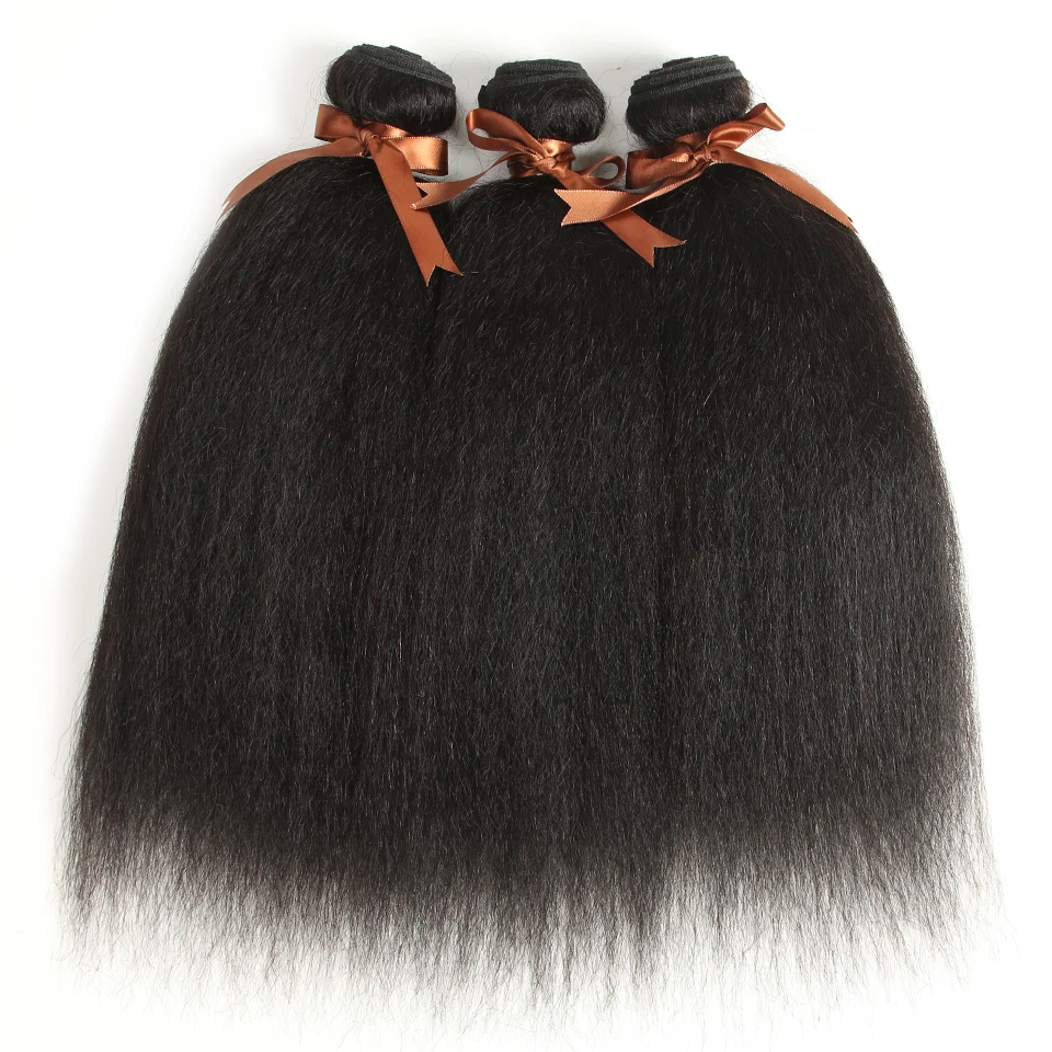 Remy Forte 30 Inch Bundles Kinky Straight Hair Brazilian Weave Extension Single Vendors | Шиньоны и парики