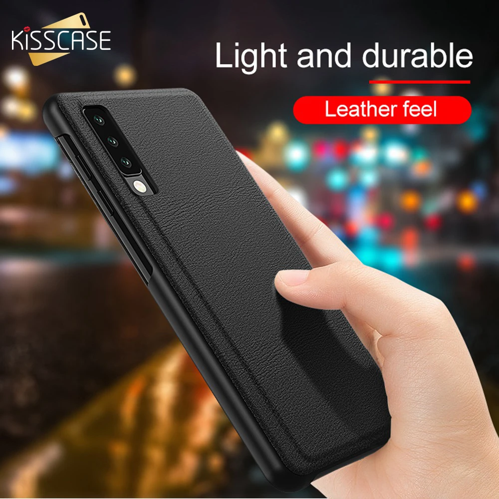 Умный кожаный чехол книжка KISSCASE для Samsung S10 чехлы S9 S8 Plus A7 2018 Note 9 8 чехол|Бамперы| |