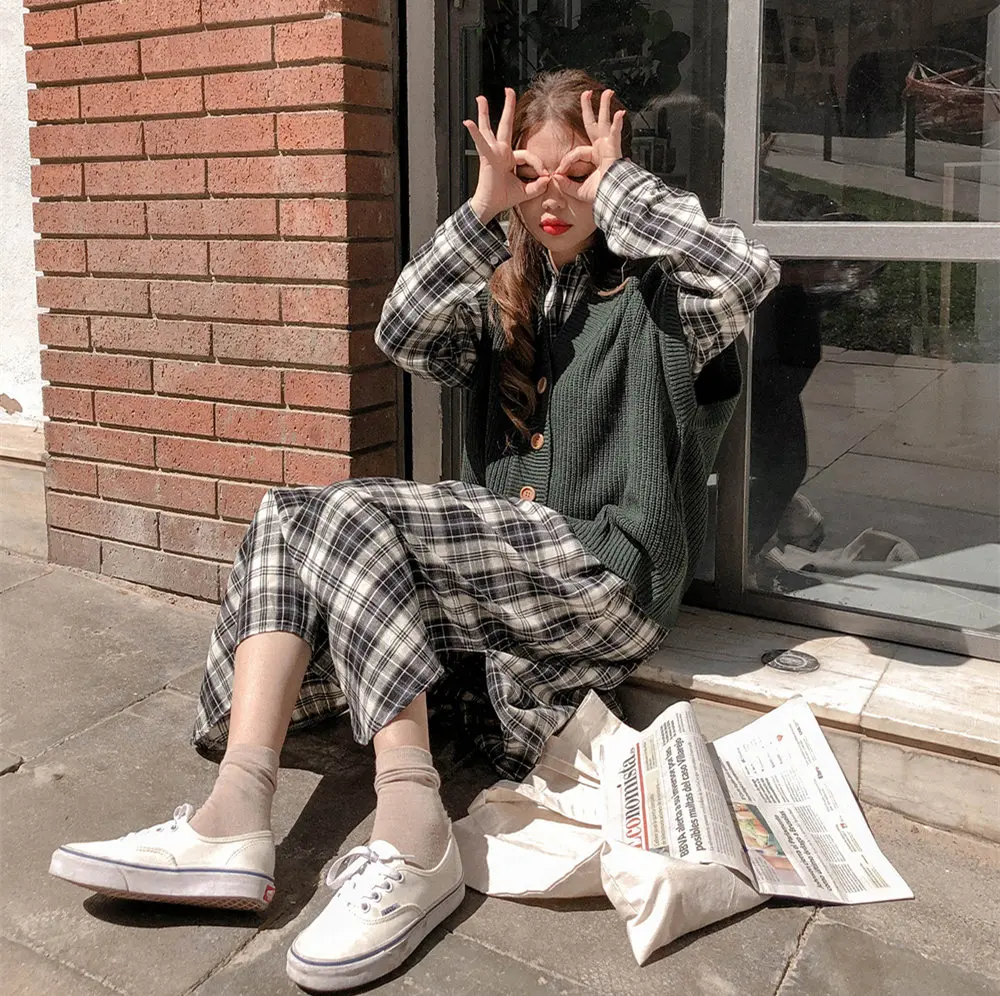 Новое весеннее платье для девочек вечерние платья в стиле бохо винтажное клетку