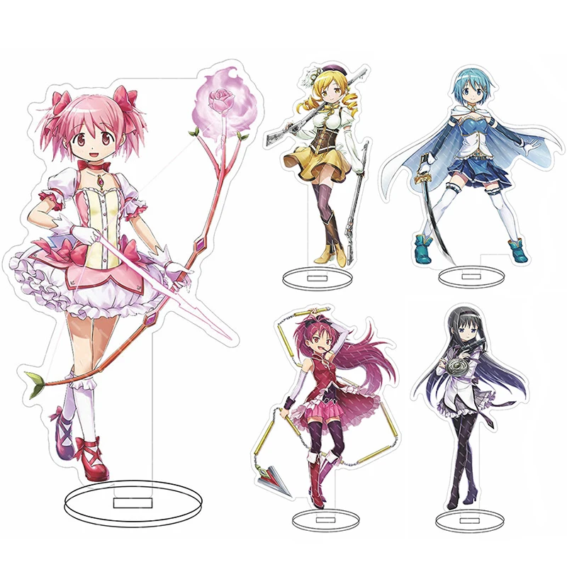 

16cm Anime Puella Magi Madoka Magica Acrylic Stand Figure Keychain Kaname Madoka Akemi Homura Stand Model Plate Holder Fans Gift