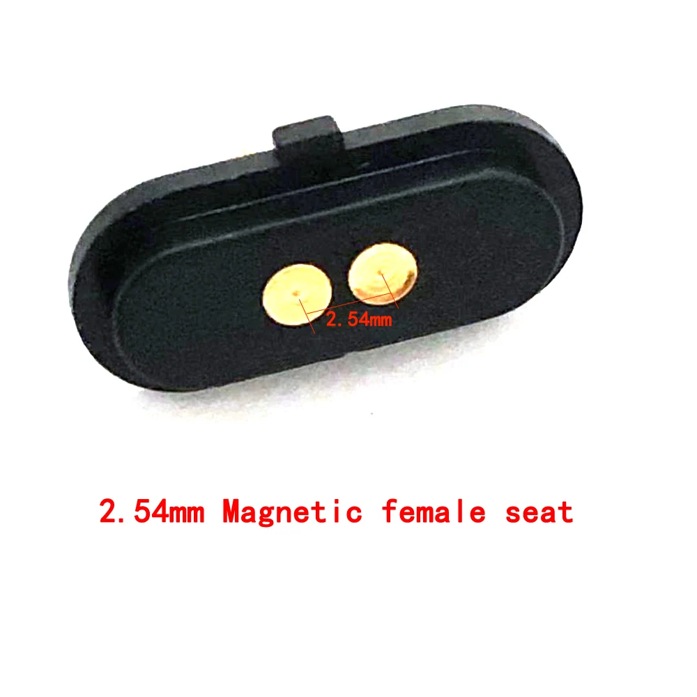 

2pcs 5pcs Intelligent Spring-Loaded Magnetic Pogo Pin Connector 2 Pole Pitch 2.54 MM Through Hole Female DC Power Charge Probe