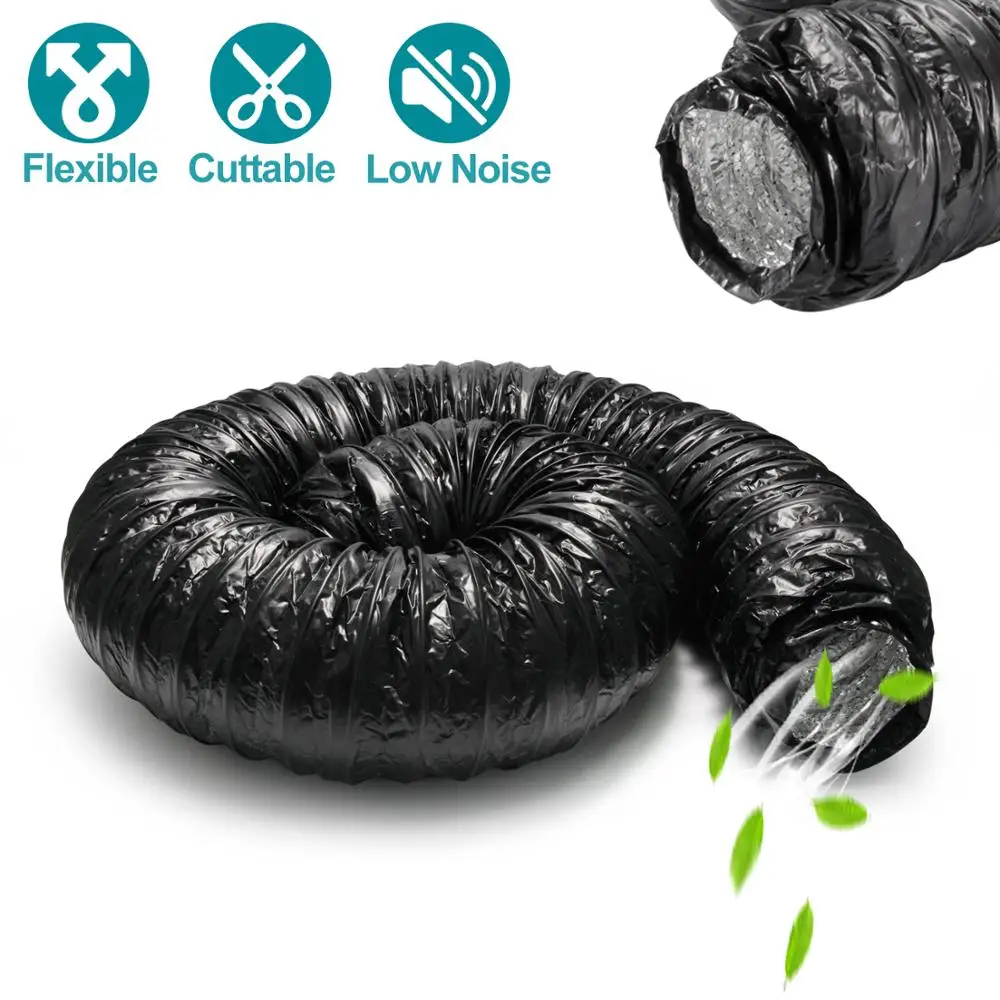 1 2 м Низкошумный алюминиевый Стекловолоконный шланг глушитель Изолированная