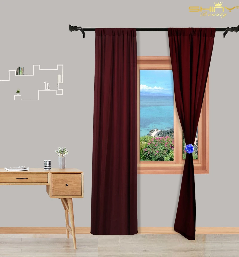 Шифоновый фон 59 ''x 96'' 2 панели бордовая вуаль занавески Рождественские