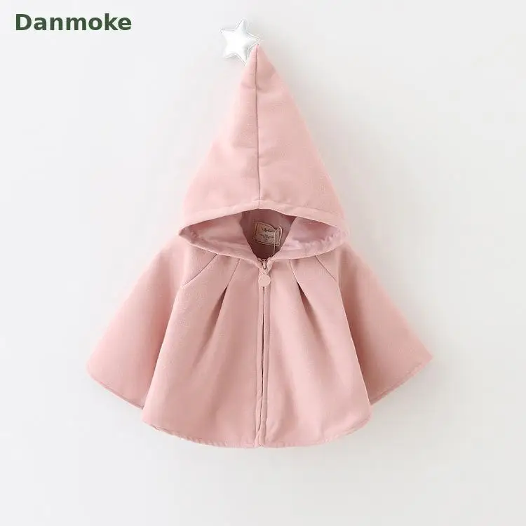 Danmoke/детское теплое зимнее рождественское плотное пончо с капюшоном для