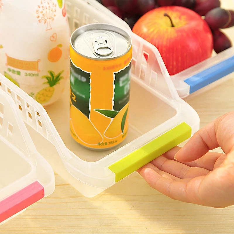 1pcs Fridge Freezer Shelf Storage Baskets Hollow Out Holder Refrigerator Food Box Rack Plastic Drawer Organizer | Дом и сад