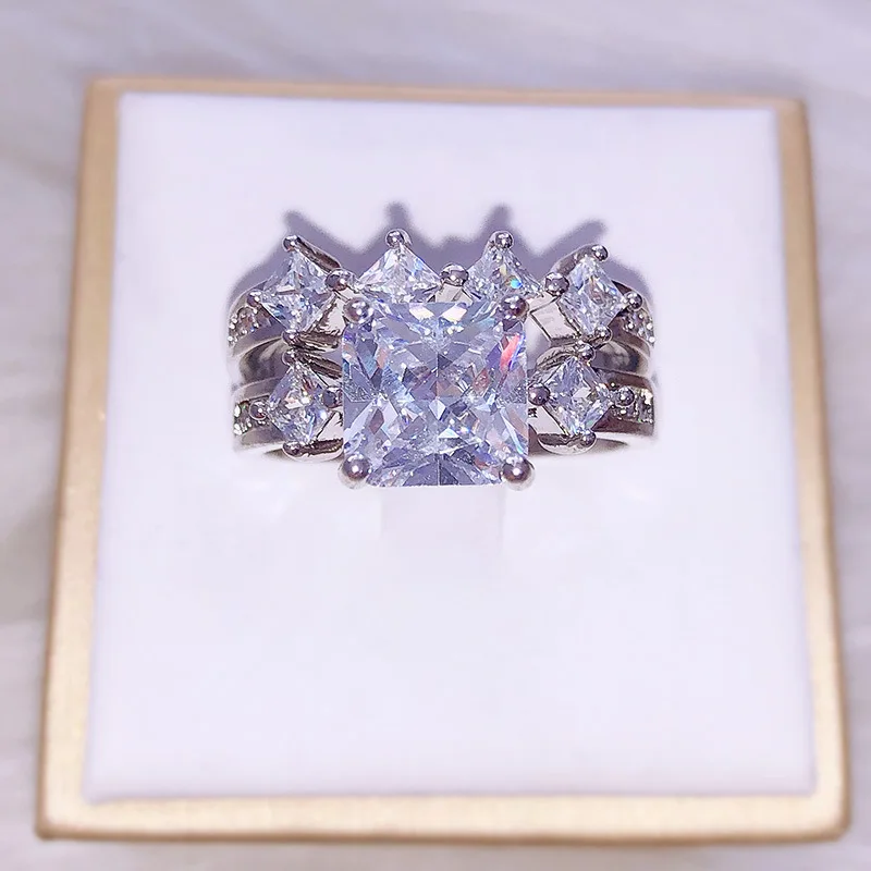 2 шт./компл. модное блестящее кольцо с австрийскими кристаллами сексуальная