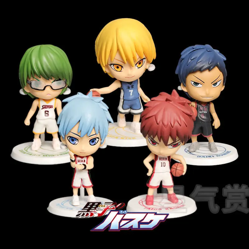 

10cm Anime Kuroko's BasketballKurokoTetsuya Midorima Shintaro Kagami Taiga Statue Action Figures PVC Model Collection Kid Toy
