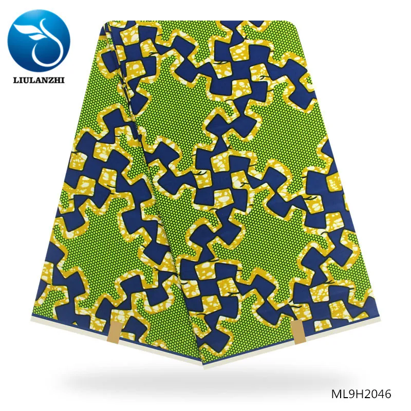 ML9H2046 LIULANZHI африканская голландская Ткань Горячая голландская печать восковой ткани голландский воск батик Ткань 6 ярдов африканская Анкара ткань ML9H1701-ML9H1727 - Цвет: ML9H2046