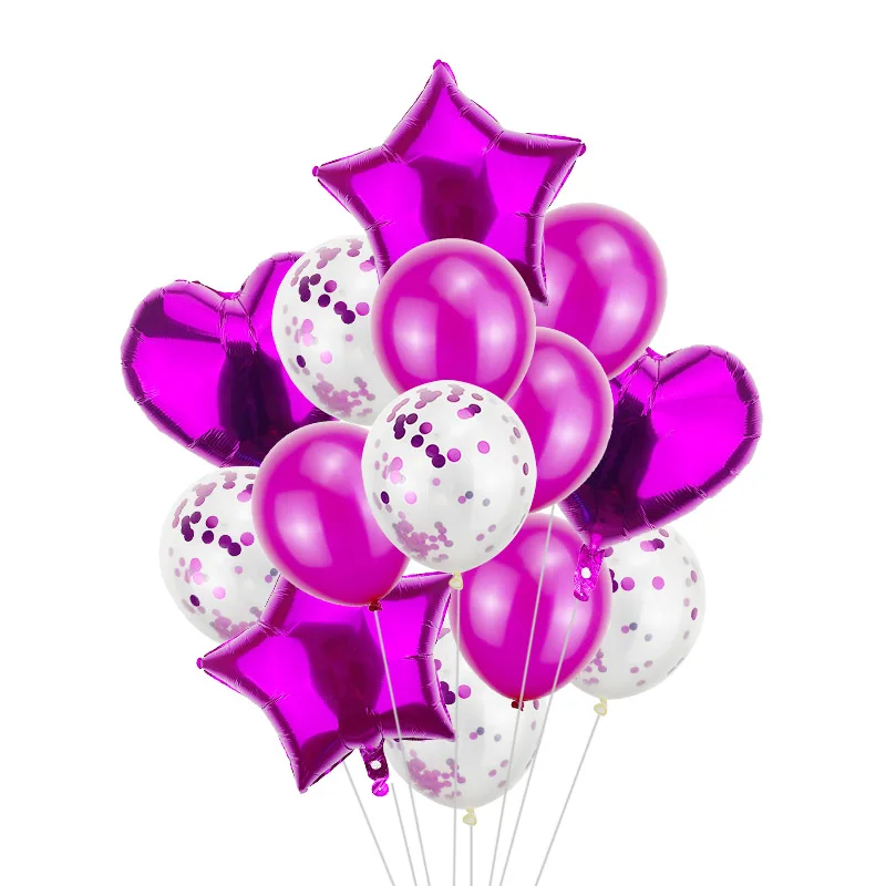 Шары для конфетти из фольги Globos свадебные украшения звезды сердце воздушные шары