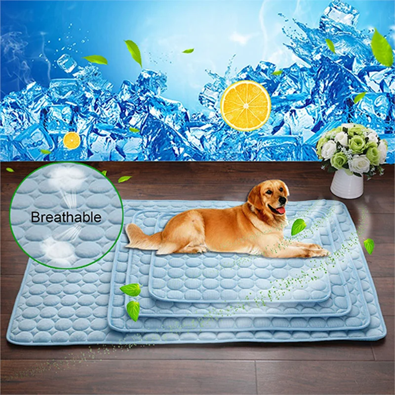 

Pet Cooling Dog Mat Breathable Animal Cat Bed for Pupply Kitten Small Pet Soft Dogs Blanket Sleeping Pad Sofa Mats