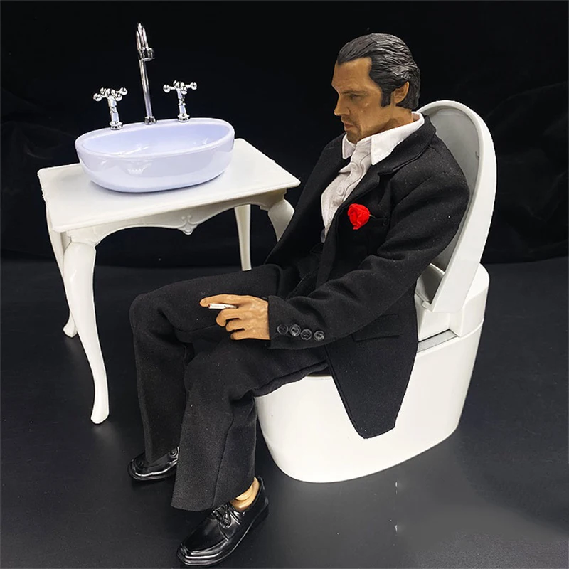 

New Arrival 1/6th Model Toilet Mini Toilet Decoration For Soldier Doll Figures Collectable OB Scene Components