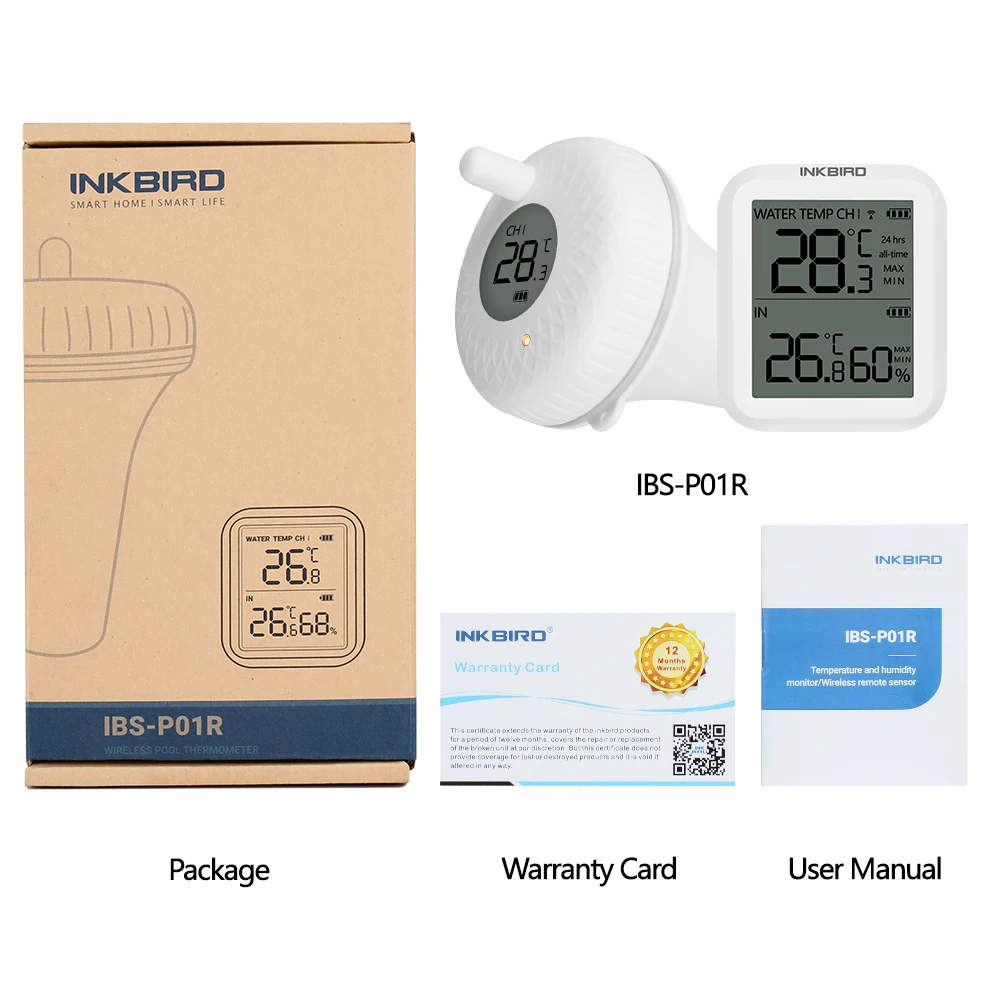Профессиональный беспроводной плавающий термометр Inkbird IBS-P01R для бассейна ванны