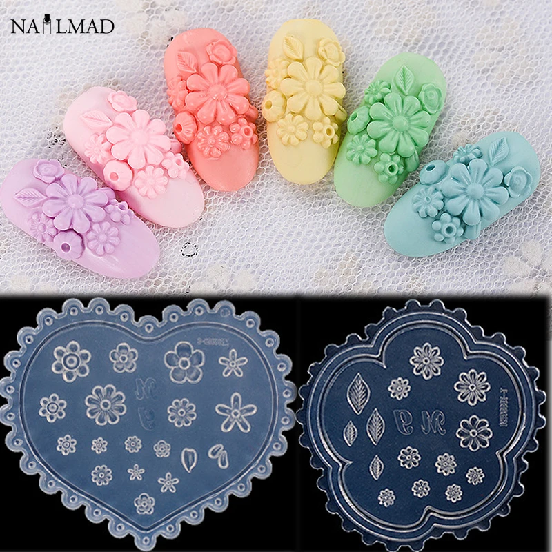 1 шт. силиконовая форма с ромашками листья полимерная для самостоятельного