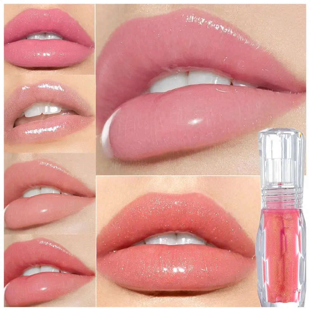 

6 Color Moisturizer Makeup Lip Gloss Handaiyan Glitter Lip Plumper Gloss Transparent Women Big Lips Make Up Clear Lipgloss Batom
