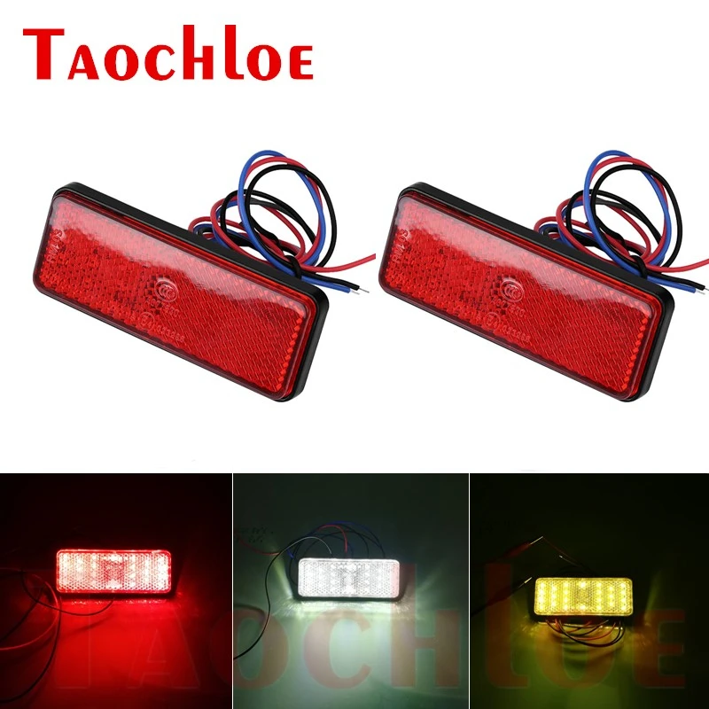 2 шт. 12 В Светодиодный Боковой Отражатель сигнальные огни поворота для мотоцикла