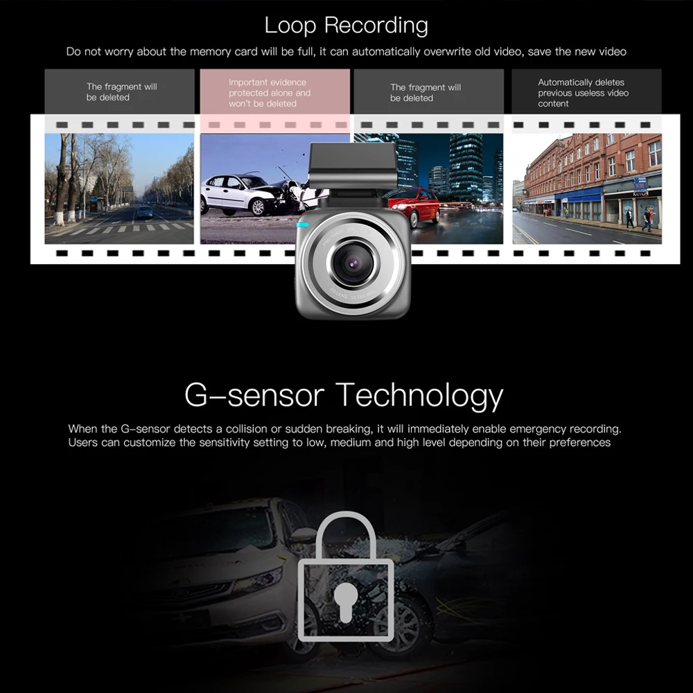 

Anytek Auto Dash Cam 2 ''1080P High Definition Dashcam Camera Drive Recorder DVR Loop Opname WIFI Auto Spiegel Camera Q2