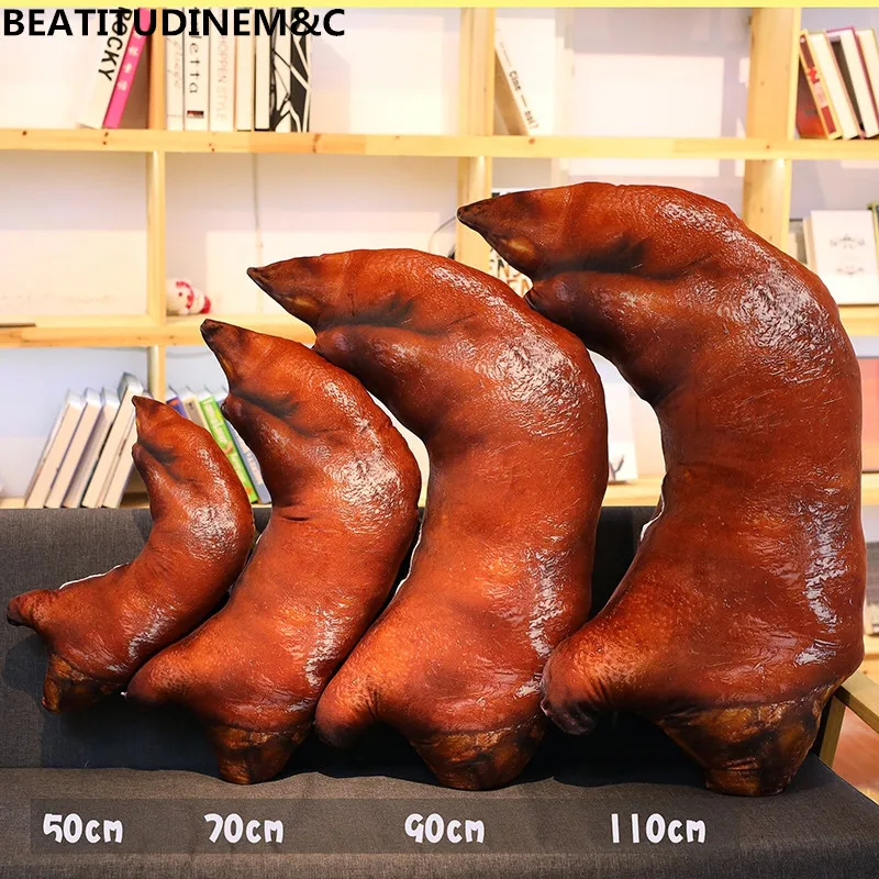 

3D Simulation Pig Hoof Pillow Cushions, Net Red Funny Pig Foot Cushion, Plush Toys, Spoof Birthday Gifts, Food Plush Toys