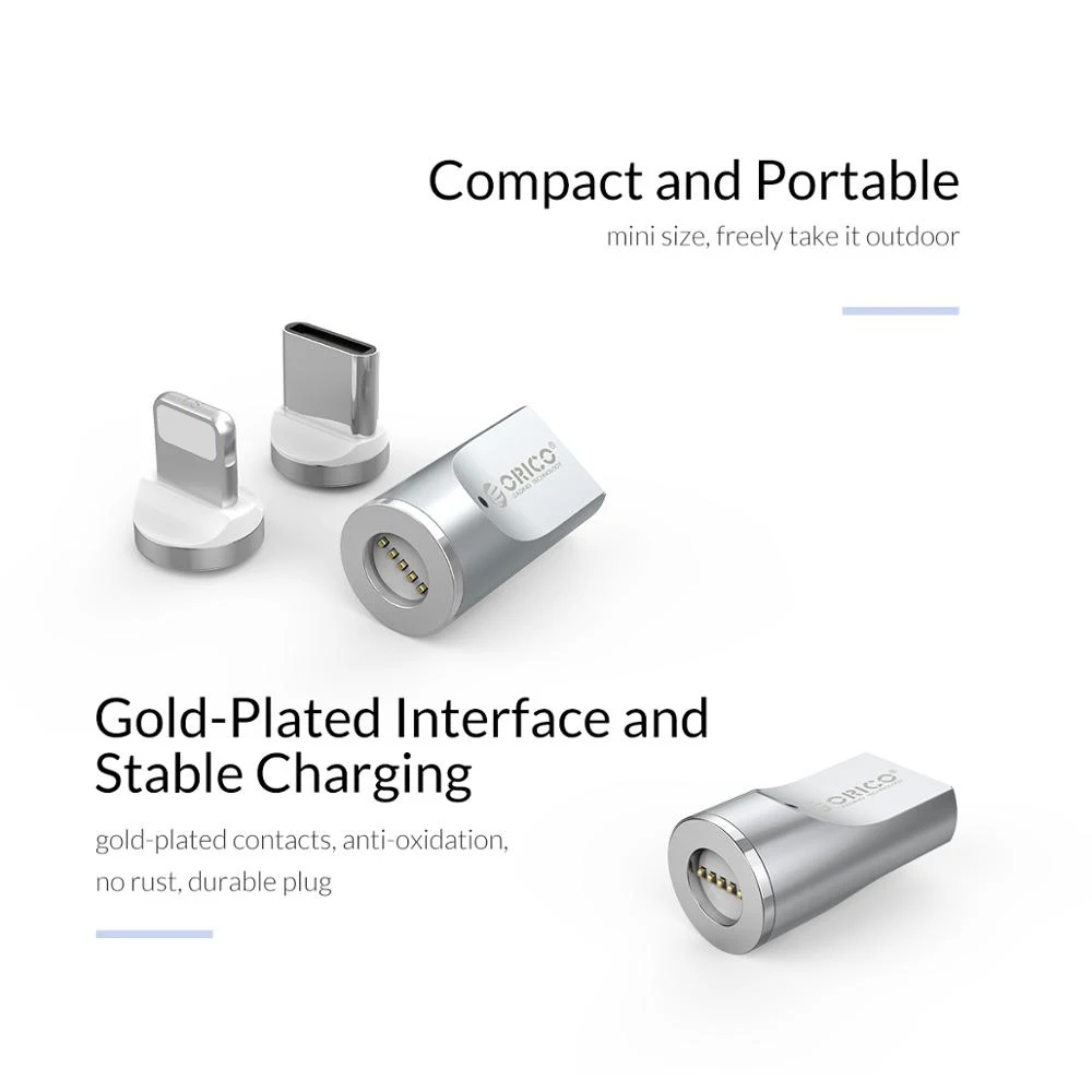 Магнитный адаптер ORICO Micro USB для устройств Android разъем зарядки iphone Samsung Xiaomi