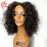 Hesperis Middle Part Curly Bob Human Hair Wigs Pre Plucke For Black Women 5.5x4.5 Pu Silk Base Lace Closure Wave Wigs For Women