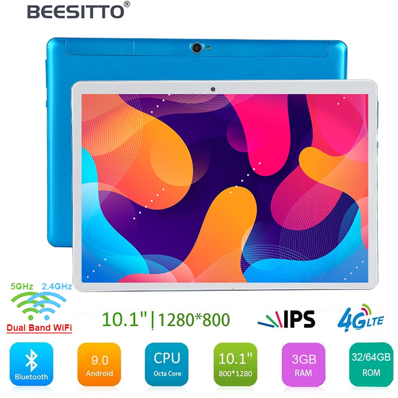10 дюймовый планшет pie OS 4G FDD LTE 3 ГБ ОЗУ 64 Гб ПЗУ 1280x800 Wi Fi Bluetooth 8 ядер бесплатная