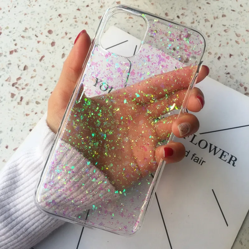 Блестящий чехол Tfshining для телефона iPhone 11 Pro X XS Max XR мягкий силиконовый 7 8 6 6S Plus