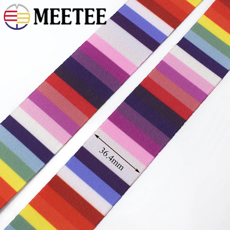 6m 36mm Polyester 1.1mm Thick Printed Stripe Webbings Tapes Bag Strap Belt Ribbons for DIY Bias Binding Sewing Accessories | Дом и сад