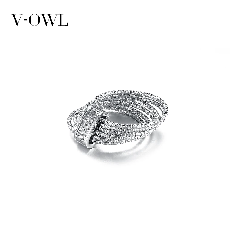 V-Сова мульти-кольцо Комбинации серебро Цвет Титан Сталь кольцо Кольца из