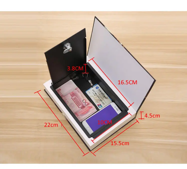 Livro Estilo Hidden Safe Box Senha Simulação Fechadura com Chave Combinada Caixa Secreta Casa Carro Dinheiro Jóias Cofres Telefônicos Viagem 10 Fechadura com Chave Combinada, Caixa Secreta, Casa,