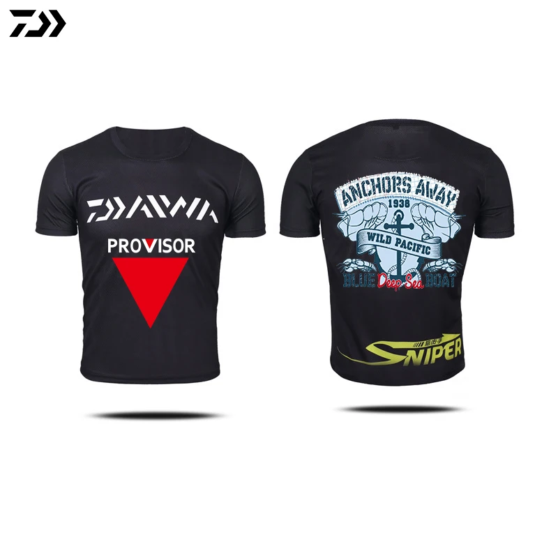 

New DAIWA DAWA Fishing Clothing Summer Short Sleeve Deep Sea Sunscreen Breathable Clothes Anti-UV Ultrathin Fishing Shirt