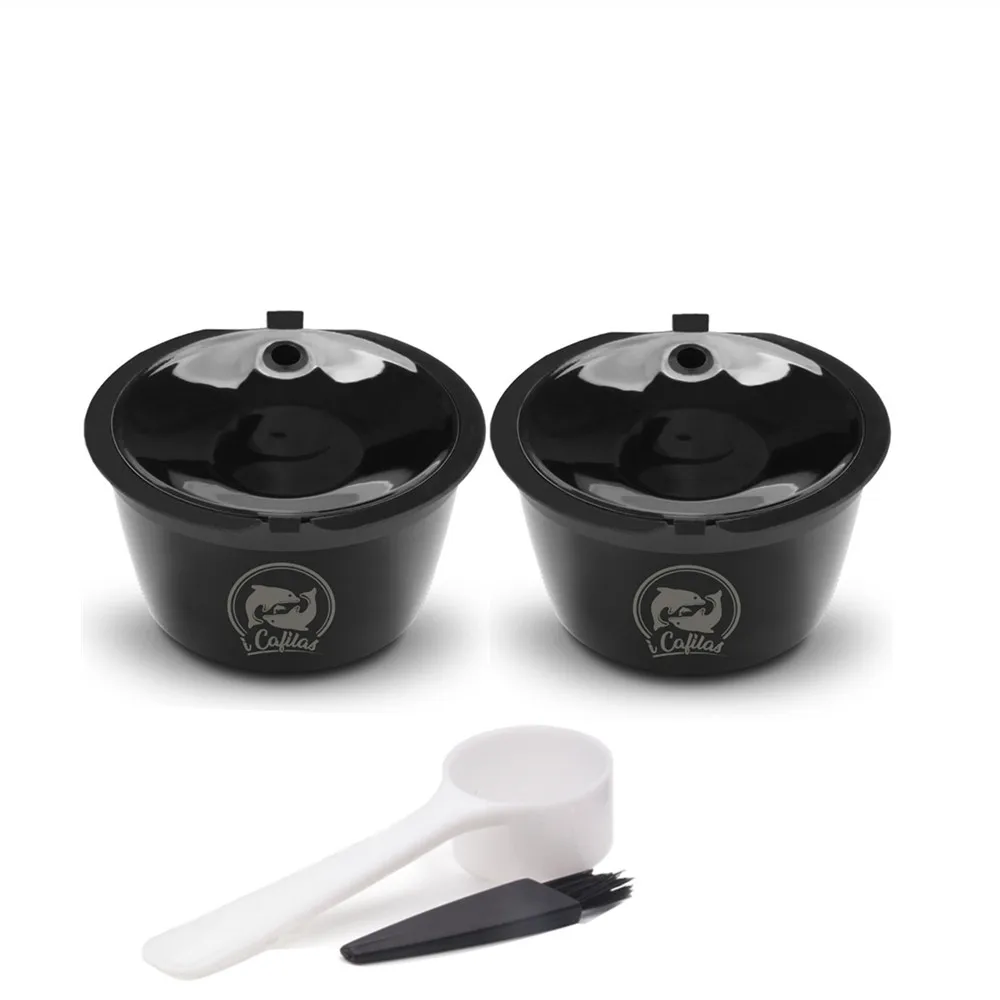 2pcs Black ICafilas Crema Кофе фильтр для Dolce Gusto Refillable 3rd поколения Dolci Gusto многоразового пользования Кофе капсулы корзины - Цвет: 2pcs Black