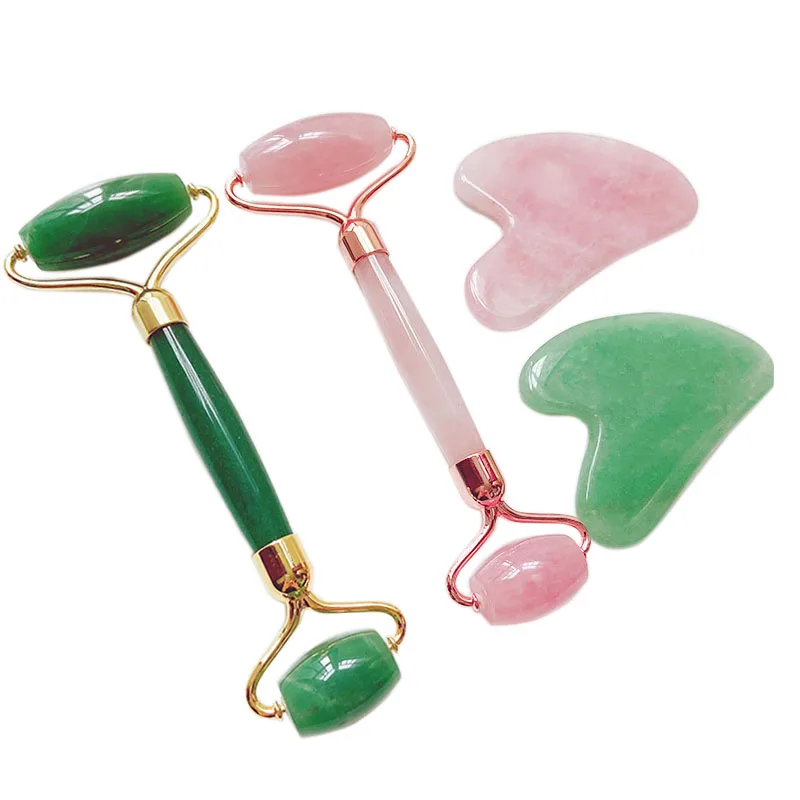 Портативный лицо глаза Лифт Массажер кожи роликовый лицевой нефрит для массажа