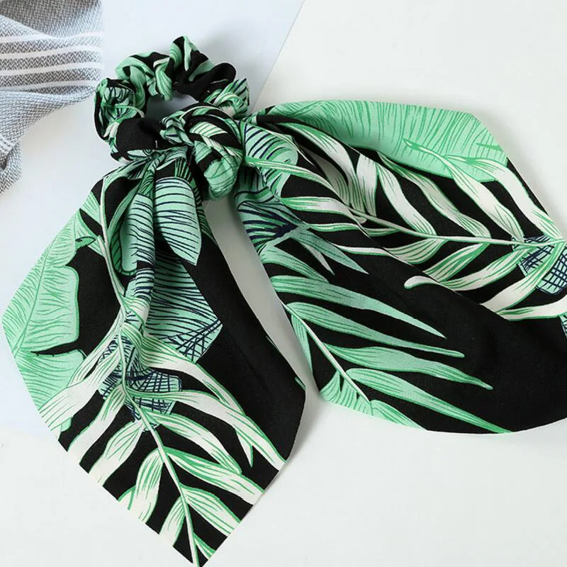 Женское кольцо для волос ALTOBEFUN креативное из ткани с принтом и бантом аксессуары