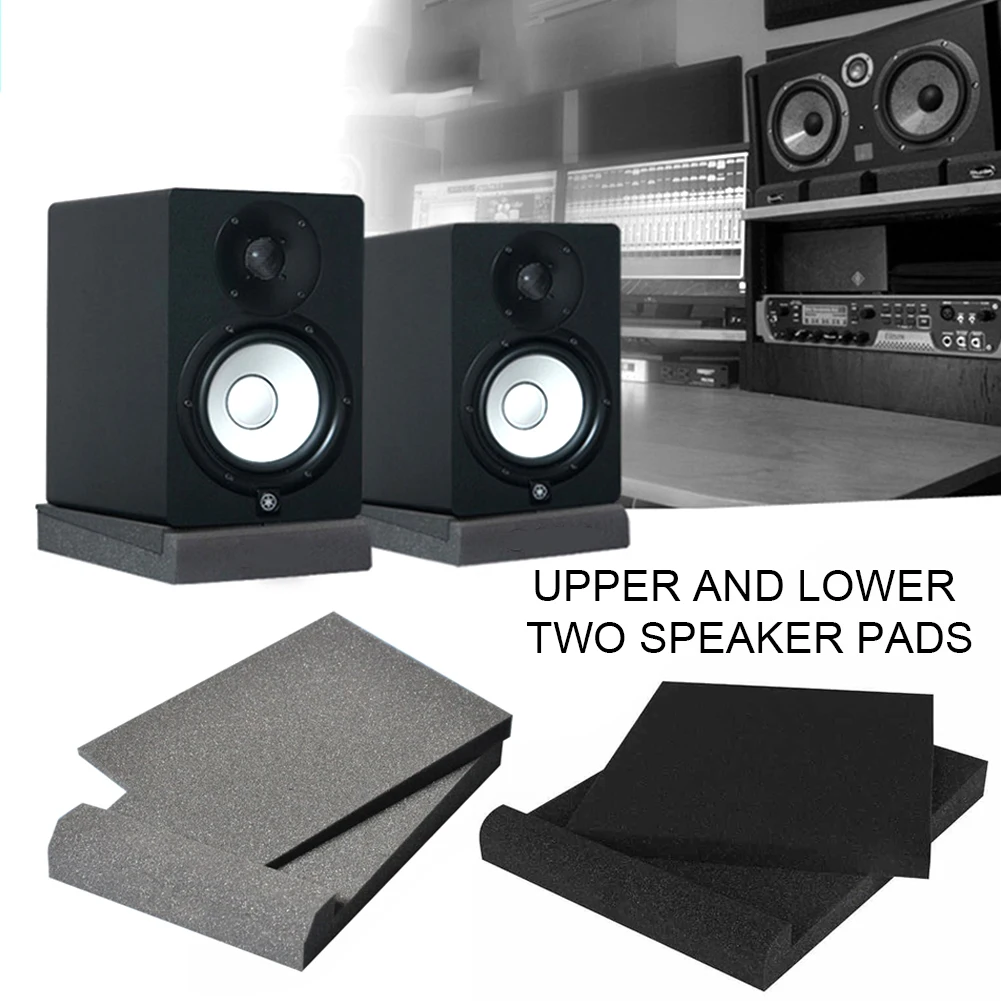 

2pcs Sponge Sound Absorbing Pad Speaker Pads Acoustic Isolation Foam Isolator Pads For Most Speaker Stands Sound Reinforce