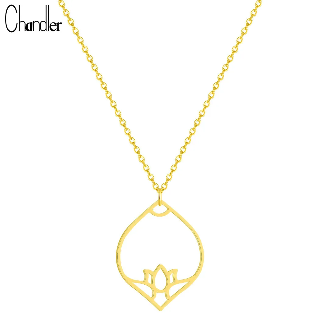 Чандлер из нержавеющей стали водослива лотос ожерелье Яга Карма Будда