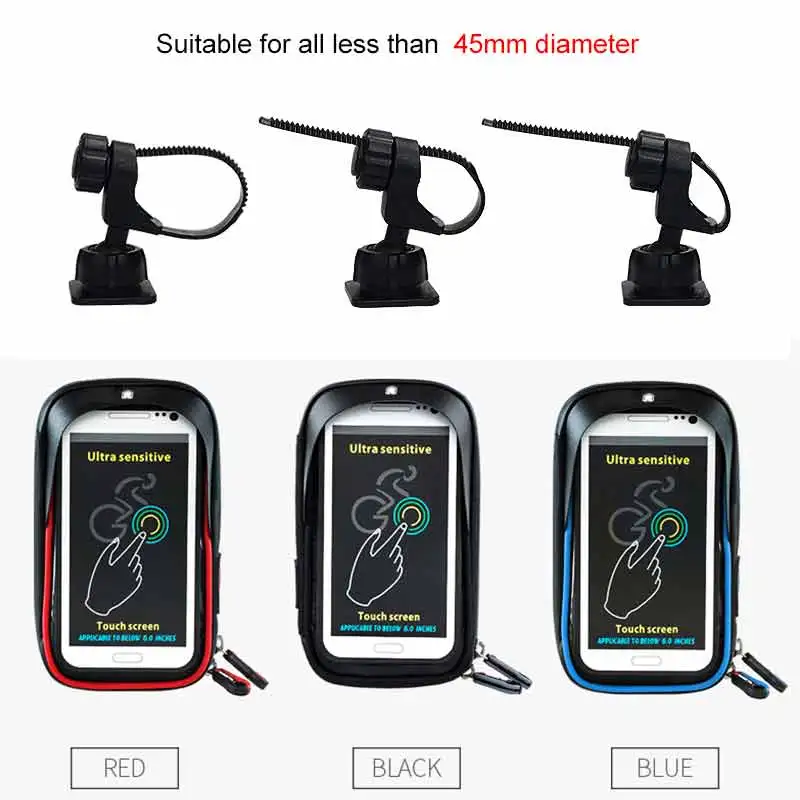 

Large Capacity Rainproof Bicycle Bag Frame Front Top Tube Cycling Bag Reflective 6.5in Phone Case Touchscreen Bag for MTB Bike