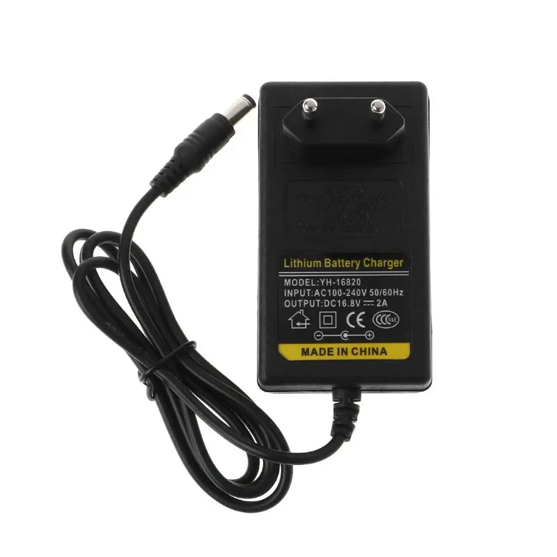 

1PC Battery Charger 16.8V DC 2A Intelligent Lithium Power Adapter EU US Plug