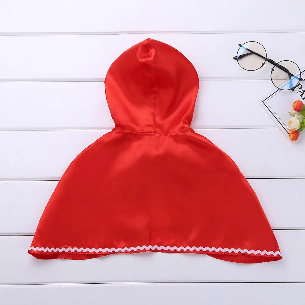 Модная красная накидка FEESHOW с капюшоном для девочек бантом Хэллоуина косплей